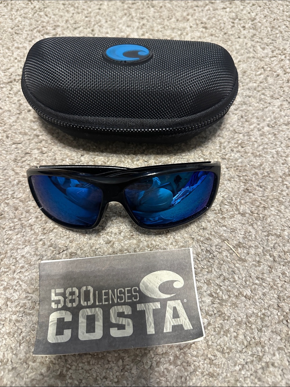 Costa Blue Mirror Polarized Sunglasses with Case